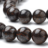 Natural Bronzite Beads Strands G-S272-01-4mm-3