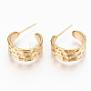 Brass Half Hoop Earrings KK-R117-042G-NF-1