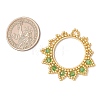 Glass Seed Beaded Flower Pendants PALLOY-MZ01237-02-2