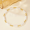 Fashionable Brass & Imitation Pearl Stretch Bracelets MT0601-3