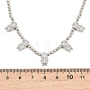 Brass Micro Pave Clear Cubic Zirconia Boy and Round Beaded Necklaces KK-CBA4547-14P-4