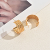 Multilayer C-Shaped Stainless Steel Stud Earrings SF9369-5