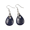 Natutal Dyed Lapis Lazuli Dangle Earrings EJEW-F343-A09-2