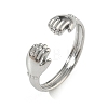 304 Stainless Steel Cuff Open Rings for Women RJEW-L341-05B-P-4