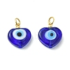 Handmade Evil Eye Lampwork Pendants PALLOY-JF05636-02-1
