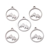 201 Stainless Steel Laser Cut Pendants STAS-S105-T901-1S-2