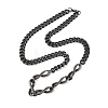 Vintage 304 Stainless Steel Infinity Link Panzer Chain Necklaces NJEW-C115-02AS-4