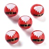 Christmas Printed Schima Wood  European Beads WOOD-G023-17B-1