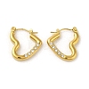 304 Stainless Steel Pave Crystal Rhinestone Hoop Earrings for Women EJEW-B054-26G-1