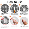 Stainless Steel DIY Nail Art Templates MRMJ-WH0092-280-7
