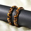 Natural Tiger Eye Bead Stretch Bracelets for Women Men BJEW-C097-02C-3