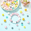 65Pcs 9 Styles Round & Rondelle Resin Rhinestone & Silicone & Brass Crystal Rhinestone Spacer Beads Findings Kits DIY-YW0017-97B-4