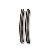 Brass Curved Tube Beads KK-B120-04F-AB-1