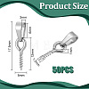 50Pcs 304 Stainless Steel Screw Eye Peg Bails STAS-UN0052-87B-2