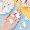 21Pcs 14 Style Mini Handmade Polymer Clay Imitation Marshmallow/Macaron Model DJEW-CA0001-35-3