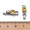 Rack Plating Brass Micro Pave Cubic Zirconia Fold Over Clasps KK-A234-016P-04-3