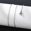 Non-Tarnish 304 Stainless Steel Cable Chain Necklace for Men Women NJEW-K245-014B-4