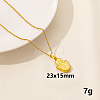 Stainless Steel Hamsa Hand Pendant Necklaces HK0528-8-1