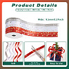 3 Rolls 10M  5 Colors Hot Stamping Christmas Polyester Ribbons Set OCOR-TA0002-13-4