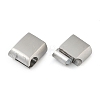 316 Surgical Stainless Steel Magnetic Clasps with Glue-in Ends STAS-F269-02P-01-2