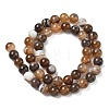 Natural Striped Agate/Banded Agate Bead Strands G-K166-13-8mm-02-4