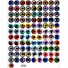 Printed Transparent Glass Cabochons GL-CBAA22A-03-2