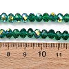 Electroplate Transparent Glass Beads Strands EGLA-A046-01B-23-4