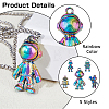 Rainbow Color Alloy Pendants FIND-HY0001-45-4