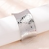 Hammered Brass Cuff Bangles for Women BJEW-A163-04B-P-1