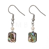 Paua Shell & Pearl Dangle Earrings EJEW-JE07289-4