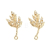 Brass Micro Pave Cubic Zirconia Stud Earring Findings KK-E107-11G-1