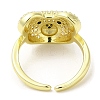 Bear Cubic Zirconia Open Cuff Rings RJEW-K247-03G-2