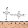 Religion Brass Micro Pave Cubic Zirconia Pendants KK-T073-47P-3