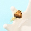 Natural Gemstone Finger Rings with Brass Findings G-H353-03G-4