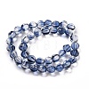 Transparent Glass Beads Strands GLAA-F114-02B-14-2