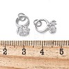 Brass Micro Pave Cubic Zirconia Charms KK-C089-02P-3