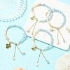 304 Stainless Steel/Alloy Charm Bracelets BJEW-JB13982-1