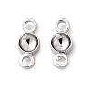 Flat Round Brass Rhinestone Connecter Settings KK-P340-06A-P-1