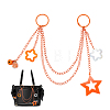 Acrylic Star Charm Iron Chain Bag Decorative Chains HJEW-OC00295-1