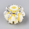 Acrylic with Resin Iron Rhinestone ABS Imitation Pearl Beads OACR-T031-04F-1