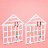Detachable Lovely House Acrylic Earring Display Stands EDIS-WH0029-48B-3