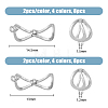 16Pcs 8 Style Rack Plating Brass Clip-on Earring Findings KK-FH0005-37-2