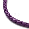 Braided Round Imitation Leather Bracelets Making BJEW-H610-03G-02-2