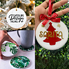 12Pcs Porcelain Heat Transfer Sublimation Blank Pendant Decorations AJEW-SP0002-19C-7