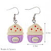 Food Theme Resin Dangle Earrings FS-WGC167F-06-1