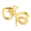 Rack Plating Brass Heart Dangle Hoop Earrings EJEW-K245-32G-2