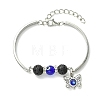 Zinc Alloy Charm Bangles for Women BJEW-JB14384-4