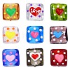 9Pcs 9 Colors Handmade Lampwork Beads LAMP-CJ0002-05-1