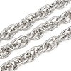 304 Stainless Steel Textured Rope Chains CHS-C022-04P-1