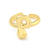 Brass Letter Open Cuff Rings for Women RJEW-G313-01P-G-2